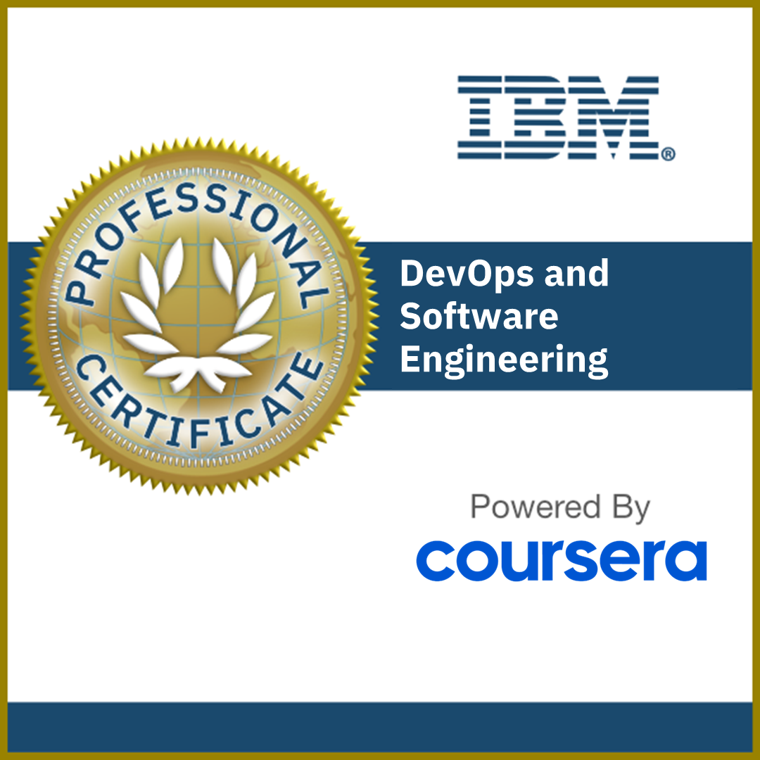IBM DevOps and Software Engineering Professional Certificate badge